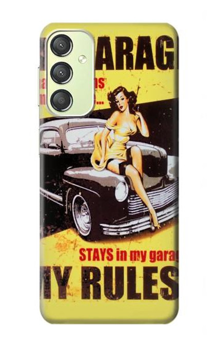 S3198 My Garage Pinup Girl Case For Samsung Galaxy A24 4G