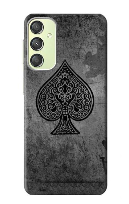 S3446 Black Ace Spade Case For Samsung Galaxy A24 4G