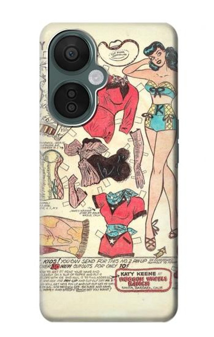 S3820 Vintage Cowgirl Fashion Paper Doll Case For OnePlus Nord CE 3 Lite, Nord N30 5G