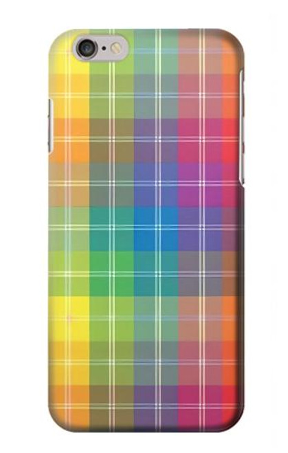 S3942 LGBTQ Rainbow Plaid Tartan Case For iPhone 6 6S