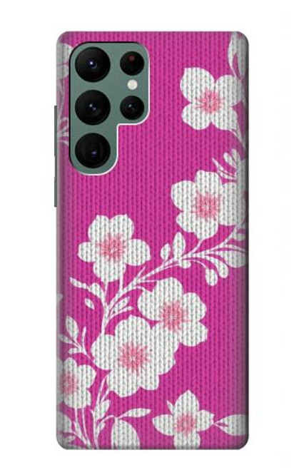 S3924 Cherry Blossom Pink Background Case For Samsung Galaxy S22 Ultra