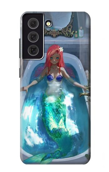 S3912 Cute Little Mermaid Aqua Spa Case For Samsung Galaxy S21 FE 5G