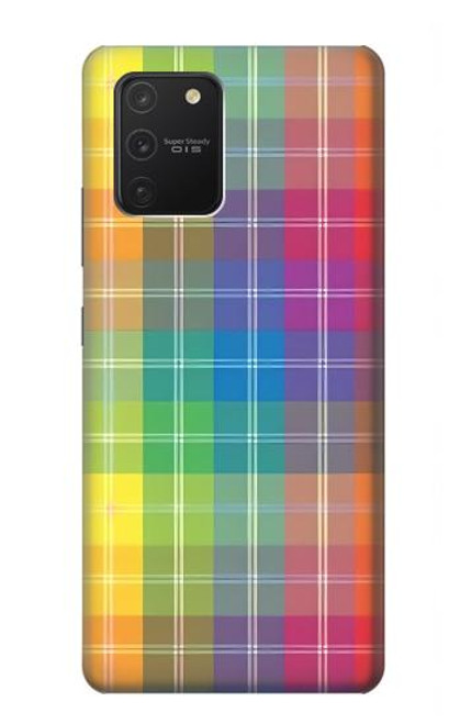 S3942 LGBTQ Rainbow Plaid Tartan Case For Samsung Galaxy S10 Lite