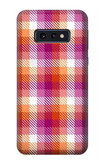 S3941 LGBT Lesbian Pride Flag Plaid Case For Samsung Galaxy S10e