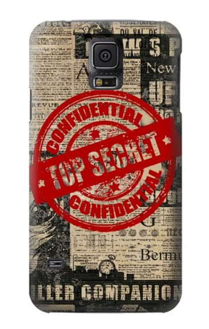 S3937 Text Top Secret Art Vintage Case For Samsung Galaxy S5