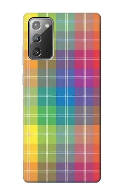 S3942 LGBTQ Rainbow Plaid Tartan Case For Samsung Galaxy Note 20