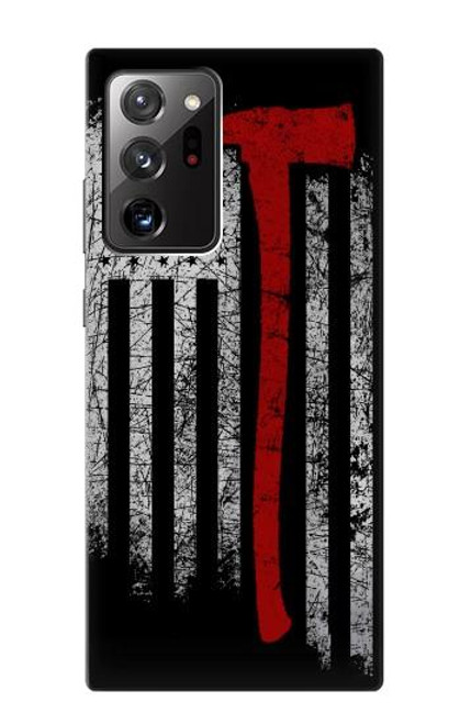 S3958 Firefighter Axe Flag Case For Samsung Galaxy Note 20 Ultra, Ultra 5G