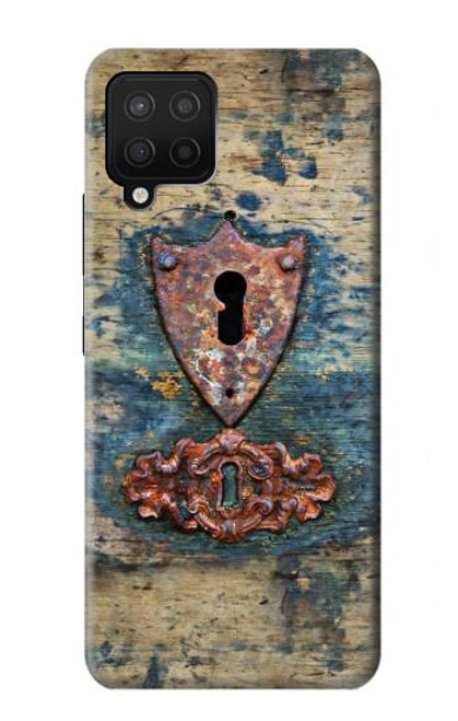 S3955 Vintage Keyhole Weather Door Case For Samsung Galaxy A12