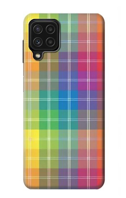 S3942 LGBTQ Rainbow Plaid Tartan Case For Samsung Galaxy A22 4G