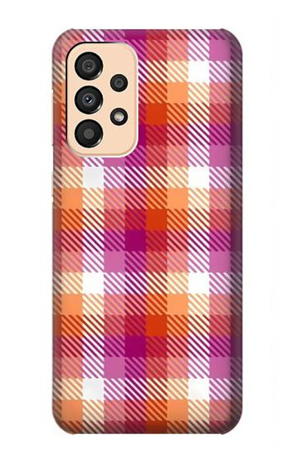 S3941 LGBT Lesbian Pride Flag Plaid Case For Samsung Galaxy A33 5G