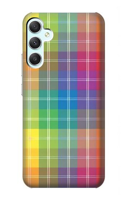 S3942 LGBTQ Rainbow Plaid Tartan Case For Samsung Galaxy A34 5G