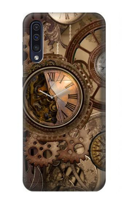 S3927 Compass Clock Gage Steampunk Case For Samsung Galaxy A50