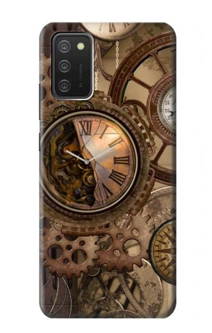 S3927 Compass Clock Gage Steampunk Case For Samsung Galaxy A03S