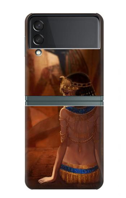 S3919 Egyptian Queen Cleopatra Anubis Case For Samsung Galaxy Z Flip 3 5G