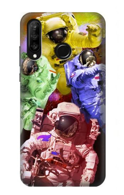 S3914 Colorful Nebula Astronaut Suit Galaxy Case For Huawei P30 lite