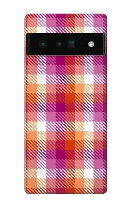 S3941 LGBT Lesbian Pride Flag Plaid Case For Google Pixel 6 Pro