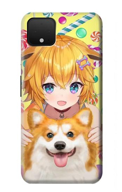 S3918 Baby Corgi Dog Corgi Girl Candy Case For Google Pixel 4