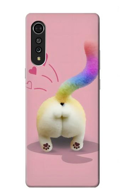 S3923 Cat Bottom Rainbow Tail Case For LG Velvet