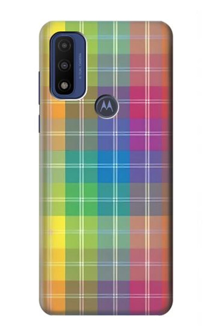 S3942 LGBTQ Rainbow Plaid Tartan Case For Motorola G Pure