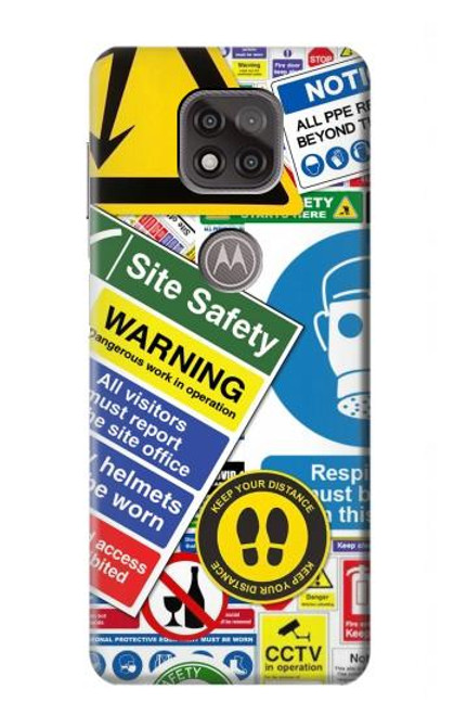 S3960 Safety Signs Sticker Collage Case For Motorola Moto G Power (2021)