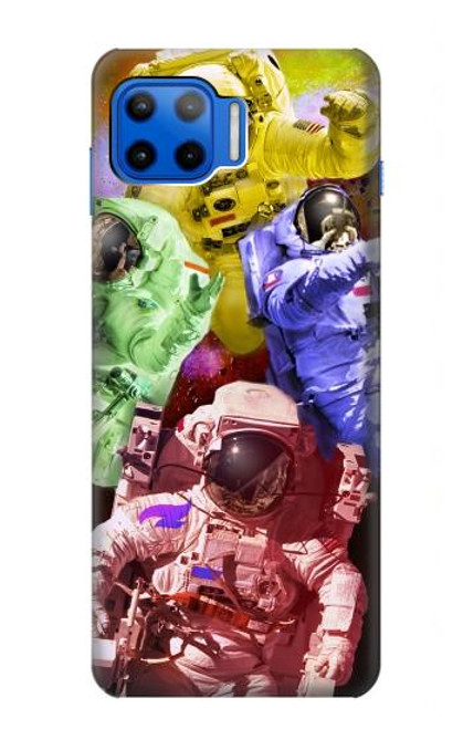 S3914 Colorful Nebula Astronaut Suit Galaxy Case For Motorola Moto G 5G Plus