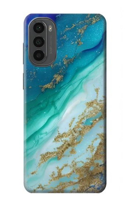 S3920 Abstract Ocean Blue Color Mixed Emerald Case For Motorola Moto G52, G82 5G