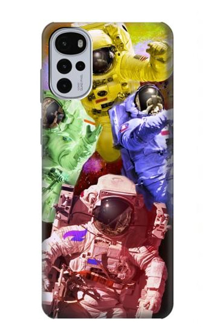 S3914 Colorful Nebula Astronaut Suit Galaxy Case For Motorola Moto G22