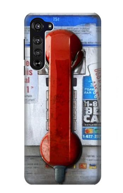 S3925 Collage Vintage Pay Phone Case For Motorola Edge