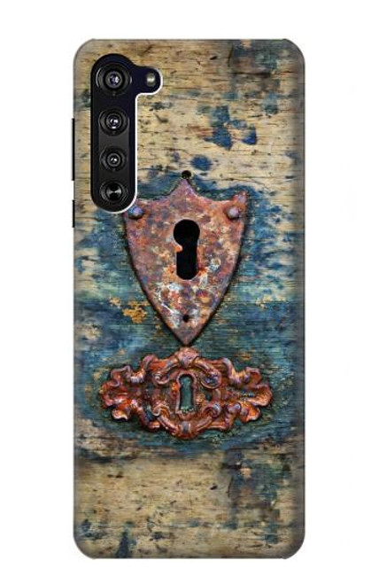 S3955 Vintage Keyhole Weather Door Case For Motorola Edge