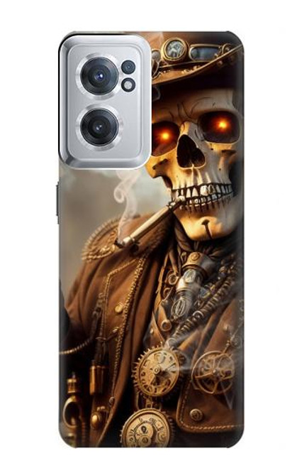 S3949 Steampunk Skull Smoking Case For OnePlus Nord CE 2 5G