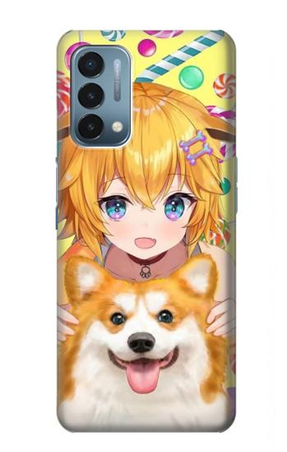 S3918 Baby Corgi Dog Corgi Girl Candy Case For OnePlus Nord N200 5G