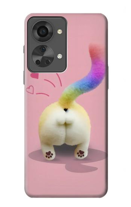 S3923 Cat Bottom Rainbow Tail Case For OnePlus Nord 2T