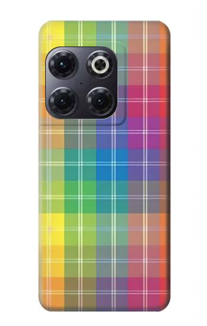 S3942 LGBTQ Rainbow Plaid Tartan Case For OnePlus 10T