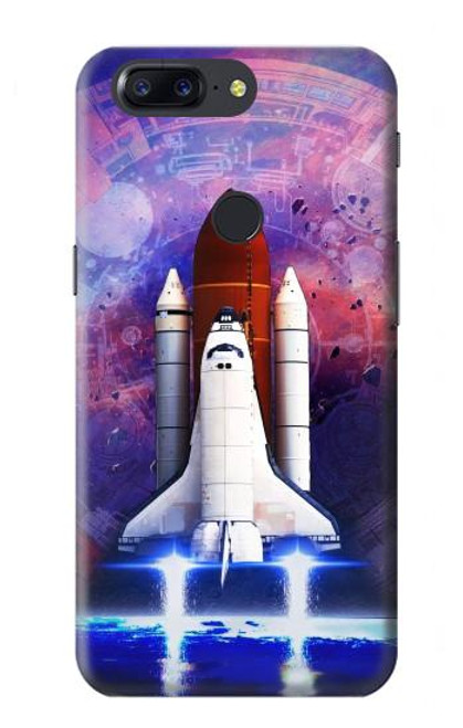 S3913 Colorful Nebula Space Shuttle Case For OnePlus 5T