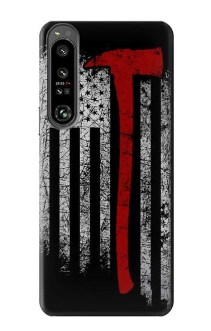 S3958 Firefighter Axe Flag Case For Sony Xperia 1 IV