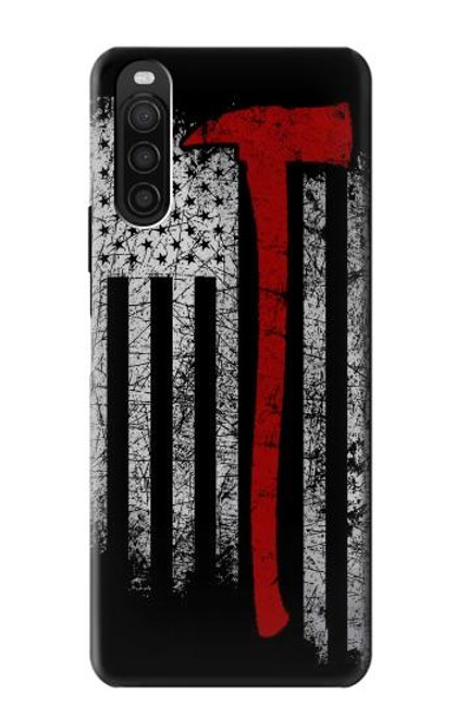 S3958 Firefighter Axe Flag Case For Sony Xperia 10 III