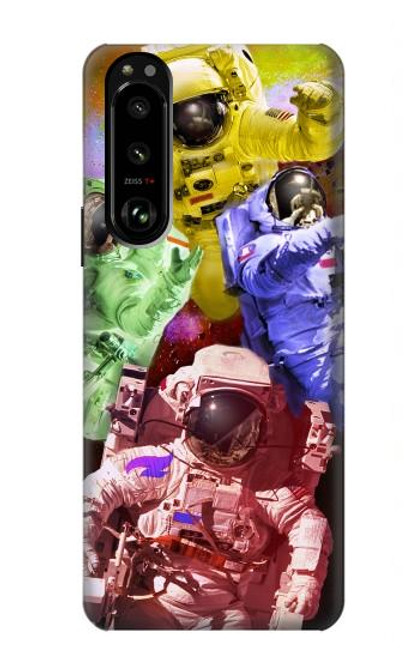 S3914 Colorful Nebula Astronaut Suit Galaxy Case For Sony Xperia 5 III