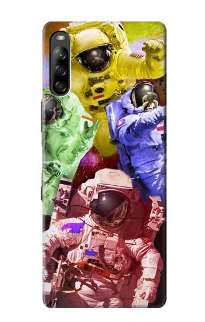 S3914 Colorful Nebula Astronaut Suit Galaxy Case For Sony Xperia L4
