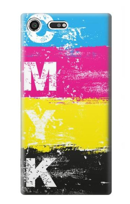 S3930 Cyan Magenta Yellow Key Case For Sony Xperia XZ Premium