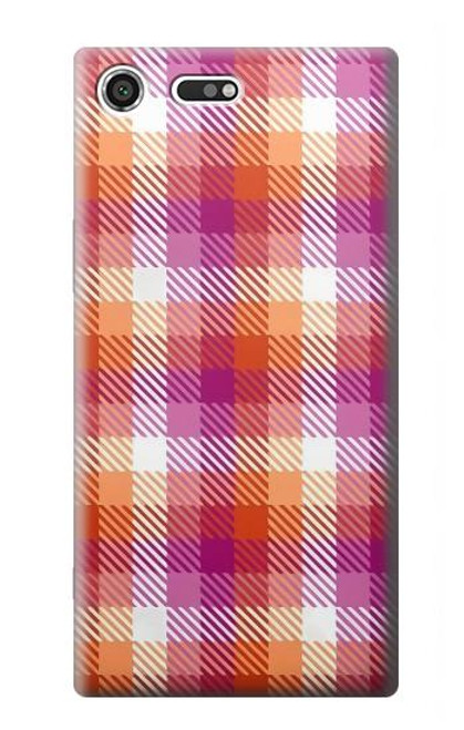 S3941 LGBT Lesbian Pride Flag Plaid Case For Sony Xperia XZ Premium