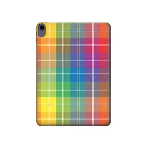 S3942 LGBTQ Rainbow Plaid Tartan Hard Case For iPad Air (2022,2020, 4th, 5th), iPad Pro 11 (2022, 6th)