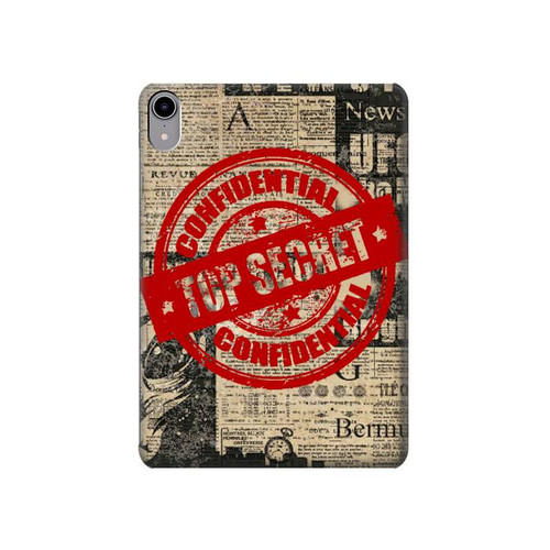 S3937 Text Top Secret Art Vintage Hard Case For iPad mini 6, iPad mini (2021)