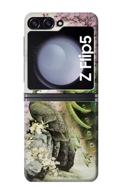 S2773 Peacock Chinese Brush Painting Case For Samsung Galaxy Z Flip 5