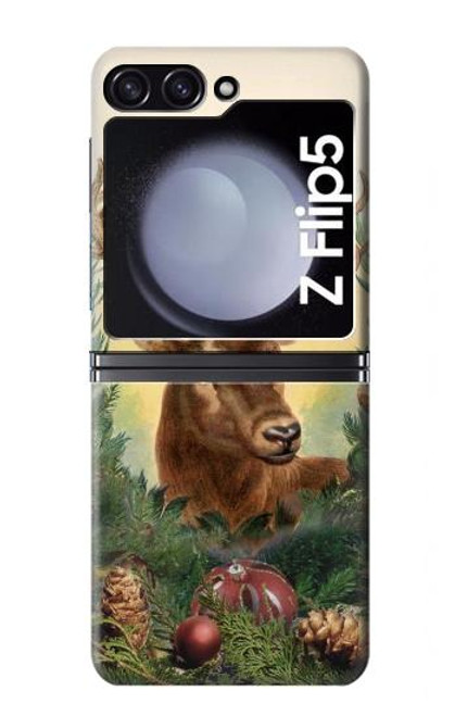 S2841 Vintage Reindeer Christmas Case For Samsung Galaxy Z Flip 5