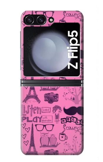 S2885 Paris Pink Case For Samsung Galaxy Z Flip 5
