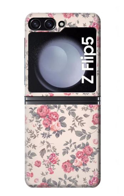 S3095 Vintage Rose Pattern Case For Samsung Galaxy Z Flip 5