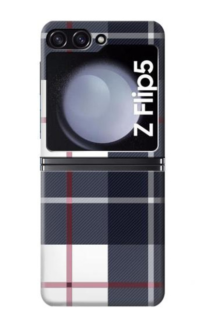 S3452 Plaid Fabric Pattern Case For Samsung Galaxy Z Flip 5