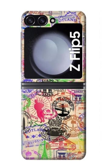 S3904 Travel Stamps Case For Samsung Galaxy Z Flip 5