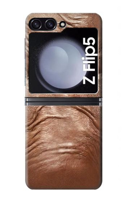 S3940 Leather Mad Face Graphic Paint Case For Samsung Galaxy Z Flip 5