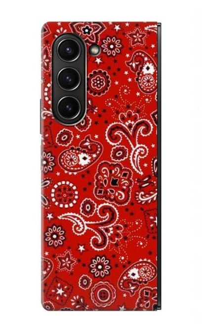 S3354 Red Classic Bandana Case For Samsung Galaxy Z Fold 5